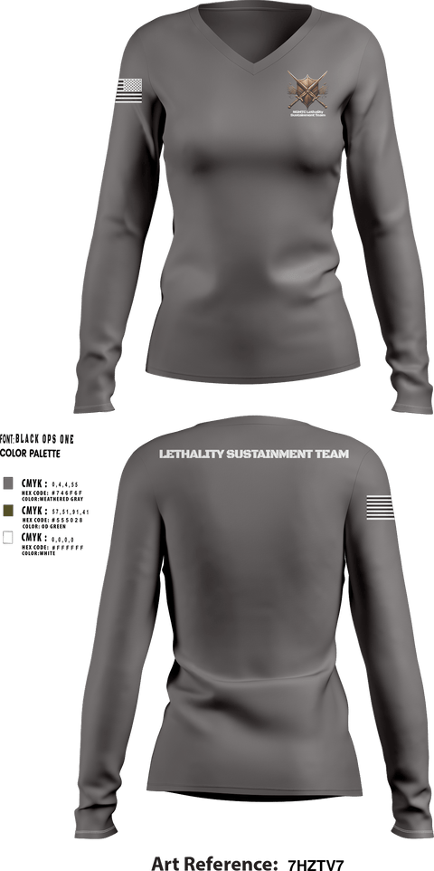 Women's Long Sleeve Vneck Shirt, National Guard Marksmanship Training Center, National Guard, Teamtime, Team time, sublimation, custom sports apparel, team uniforms, spirit wear, spiritwear, sports uniforms, custom shirts, team store, custom team store, fundraiser sports, apparel fundraiser