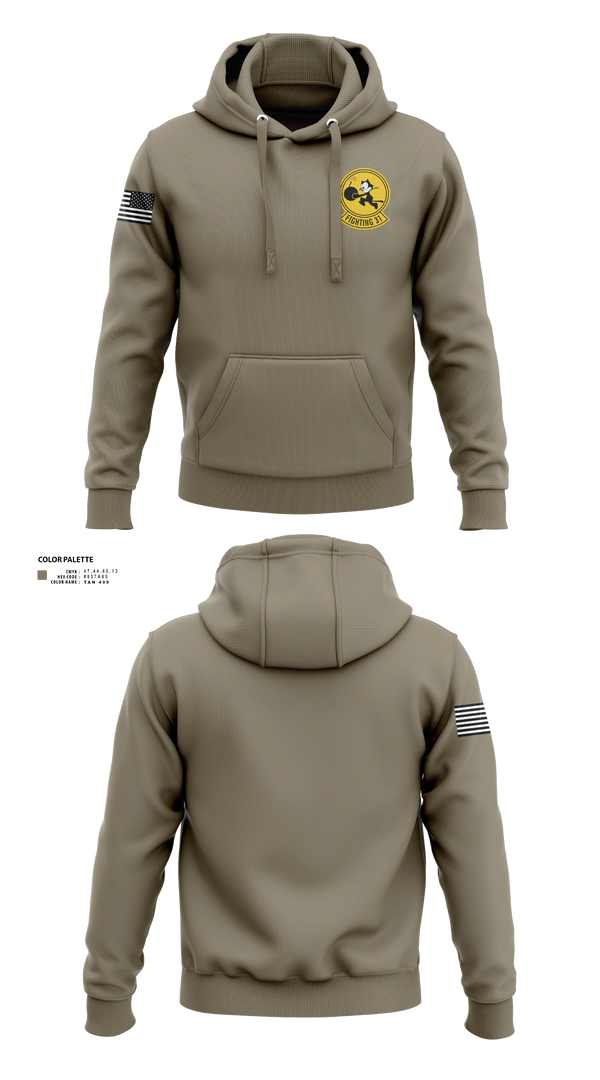 Hoodie, VFA-31 THE TOMCATTERS, Navy, Teamtime, Team time, sublimation, custom sports apparel, team uniforms, spirit wear, spiritwear, sports uniforms, custom shirts, team store, custom team store, fundraiser sports, apparel fundraiser