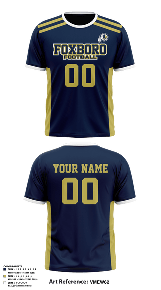 Short Sleeve Performance Shirt, Foxboro Youth Football And Cheerleading, Football, Teamtime, Team time, sublimation, custom sports apparel, team uniforms, spirit wear, spiritwear, sports uniforms, custom shirts, team store, custom team store, fundraiser sports, apparel fundraiser