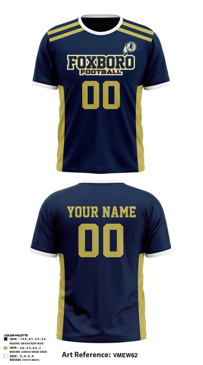Foxboro Youth Football And Cheerleading 62763513 Short Sleeve Performance Shirt - 2