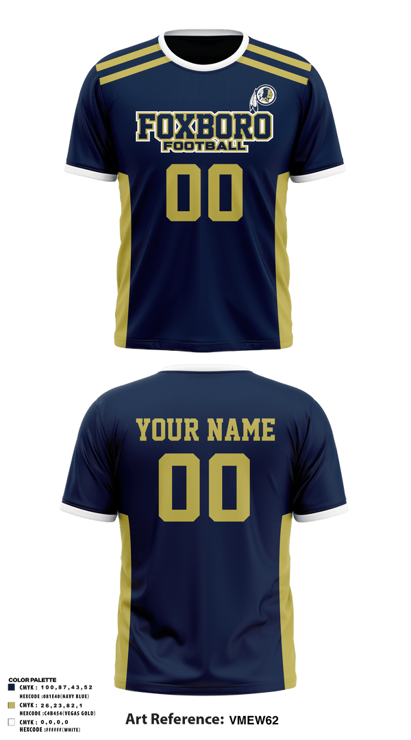 Short Sleeve Performance Shirt, Foxboro Youth Football And Cheerleading, Football, Teamtime, Team time, sublimation, custom sports apparel, team uniforms, spirit wear, spiritwear, sports uniforms, custom shirts, team store, custom team store, fundraiser sports, apparel fundraiser