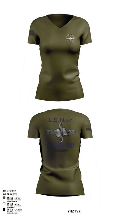 Aviation Maintenance Administration 29701879 Women's Short Sleeve V-neck Shirt - 2