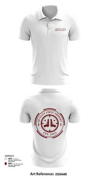 Short Sleeve Performance Polo, QUALITY FIRST ARMORY, , Teamtime, Team time, sublimation, custom sports apparel, team uniforms, spirit wear, spiritwear, sports uniforms, custom shirts, team store, custom team store, fundraiser sports, apparel fundraiser