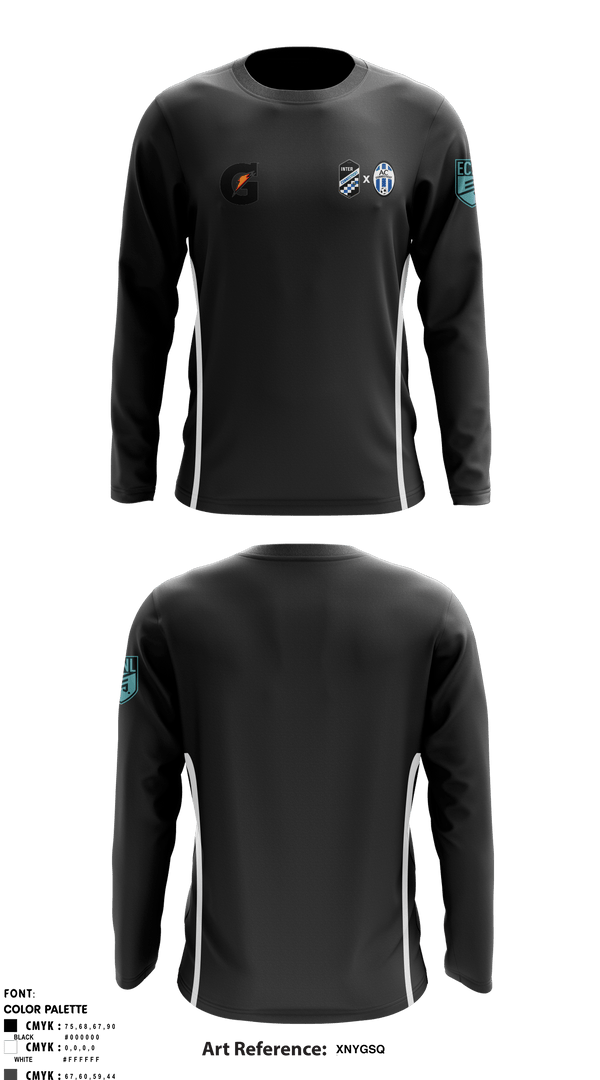Long Sleeve Performance Shirt, Inter X Ac Connecticut, Men's Soccer, Teamtime, Team time, sublimation, custom sports apparel, team uniforms, spirit wear, spiritwear, sports uniforms, custom shirts, team store, custom team store, fundraiser sports, apparel fundraiser