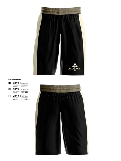 Jellyfam 86431082 Mens Reversible Basketball Shorts - 1