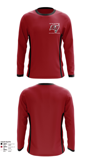 Long Sleeve Performance Shirt, East Bay Buccaneers Youth Football & Cheerleading, Football, Teamtime, Team time, sublimation, custom sports apparel, team uniforms, spirit wear, spiritwear, sports uniforms, custom shirts, team store, custom team store, fundraiser sports, apparel fundraiser