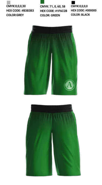 Arborbrook Christian Academy Falcons 15846524 Mens Basketball Shorts - 1
