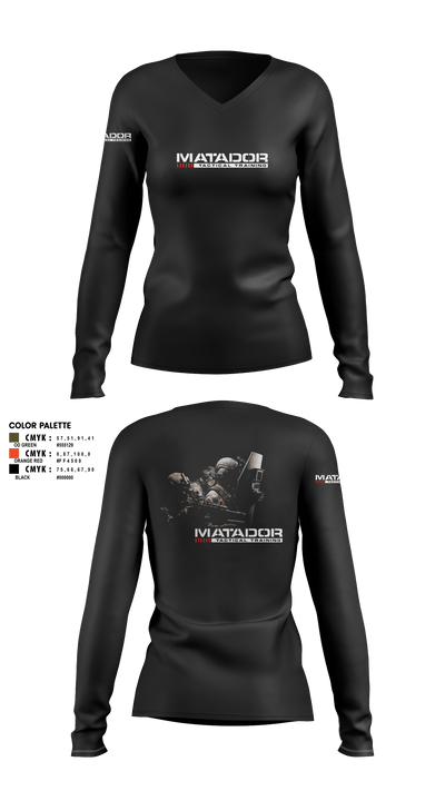 undefined Women's Long Sleeve V-neck Shirt - 2