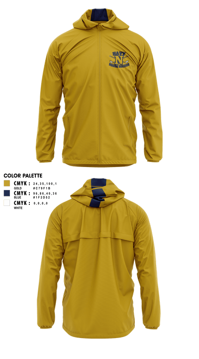 Navy Youth Hockey 69647370 Windbreaker - 5