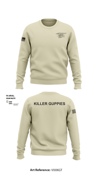 Crew Neck Sweatshirt, HuggersKiller Guppies, Wrestling, Teamtime, Team time, sublimation, custom sports apparel, team uniforms, spirit wear, spiritwear, sports uniforms, custom shirts, team store, custom team store, fundraiser sports, apparel fundraiser