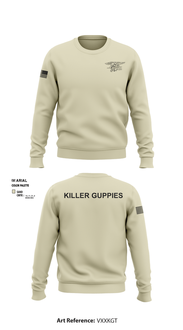 Crew Neck Sweatshirt, HuggersKiller Guppies, Wrestling, Teamtime, Team time, sublimation, custom sports apparel, team uniforms, spirit wear, spiritwear, sports uniforms, custom shirts, team store, custom team store, fundraiser sports, apparel fundraiser