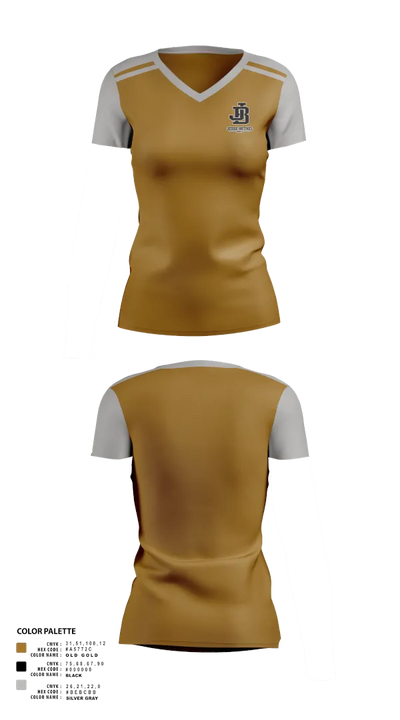 Jesse Bethel High School Golf Women's Short Sleeve V-neck Shirt - 21