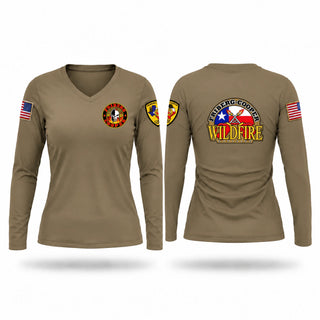 Womens Long Sleeve Vneck Shirt, Friberg-Cooper VFD, Fire Department, Teamtime, Team time, sublimation, custom sports apparel, team uniforms, spirit wear, spiritwear, sports uniforms, custom shirts, team store, custom team store, fundraiser sports, apparel fundraiser