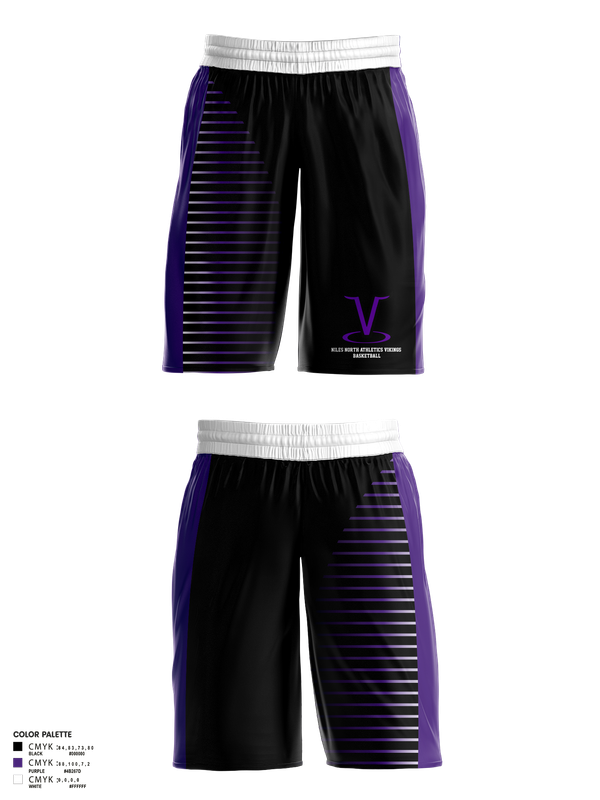 Mens Basketball Shorts, Niles North Athletics Vikings Basketball, Men's Basketball, Teamtime, Team time, sublimation, custom sports apparel, team uniforms, spirit wear, spiritwear, sports uniforms, custom shirts, team store, custom team store, fundraiser sports, apparel fundraiser