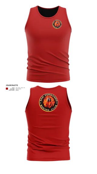 Tank Top, San Fernando Boxing Club, Spirit Store, Teamtime, Team time, sublimation, custom sports apparel, team uniforms, spirit wear, spiritwear, sports uniforms, custom shirts, team store, custom team store, fundraiser sports, apparel fundraiser