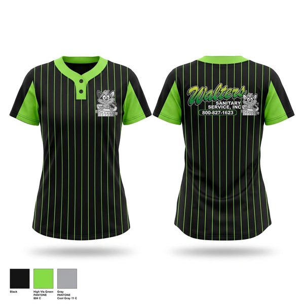 Two Button Softball Jersey, Dirty Dozen, Softball, Teamtime, Team time, sublimation, custom sports apparel, team uniforms, spirit wear, spiritwear, sports uniforms, custom shirts, team store, custom team store, fundraiser sports, apparel fundraiser