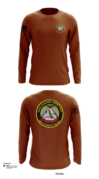 NAVAL AUXILIARY LANDING FIELD SAN CLEMENTE ISLAND 84948296 Long Sleeve Performance Shirt 102