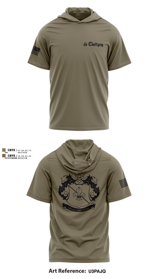 Short Sleeve Performance Shirt with hood, NA, Army, Teamtime, Team time, sublimation, custom sports apparel, team uniforms, spirit wear, spiritwear, sports uniforms, custom shirts, team store, custom team store, fundraiser sports, apparel fundraiser