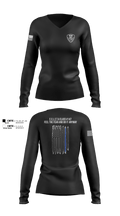 ECC Law Enforcement Training Academy 82210075 Women's Long Sleeve V-neck Shirt - 100
