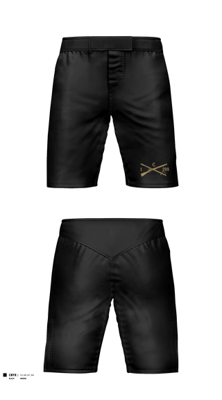 Fight Shorts, C-Troop 1-299 CAV, National Guard, Teamtime, Team time, sublimation, custom sports apparel, team uniforms, spirit wear, spiritwear, sports uniforms, custom shirts, team store, custom team store, fundraiser sports, apparel fundraiser