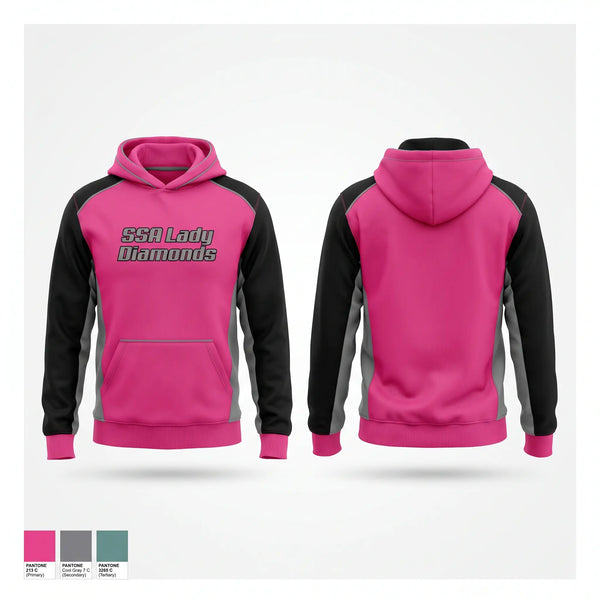 Hoodie, SSA Lady Diamonds, Women's Basketball, Teamtime, Team time, sublimation, custom sports apparel, team uniforms, spirit wear, spiritwear, sports uniforms, custom shirts, team store, custom team store, fundraiser sports, apparel fundraiser