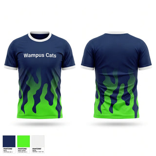Soft Poly Tee Cotton Like Feel, Wampus Cats, Baseball, Teamtime, Team time, sublimation, custom sports apparel, team uniforms, spirit wear, spiritwear, sports uniforms, custom shirts, team store, custom team store, fundraiser sports, apparel fundraiser