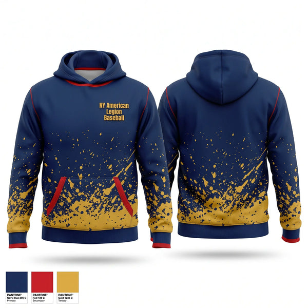 Hoodie, NY American Legion Baseball, Baseball, Teamtime, Team time, sublimation, custom sports apparel, team uniforms, spirit wear, spiritwear, sports uniforms, custom shirts, team store, custom team store, fundraiser sports, apparel fundraiser