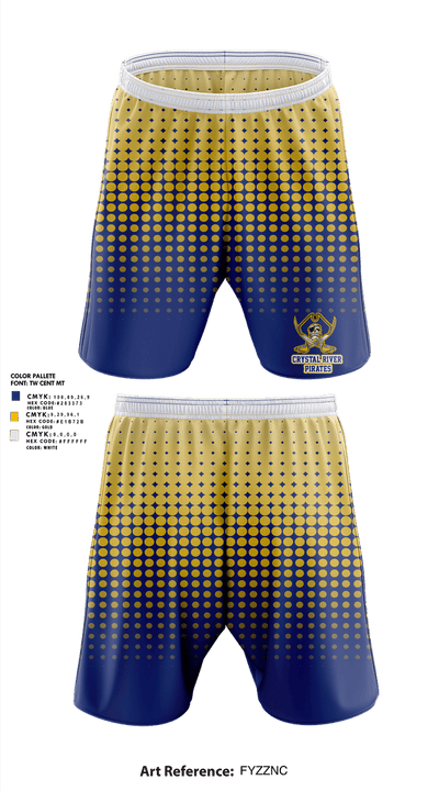 Crystal River Pirates 96788049 Athletic Shorts With Pockets - 1