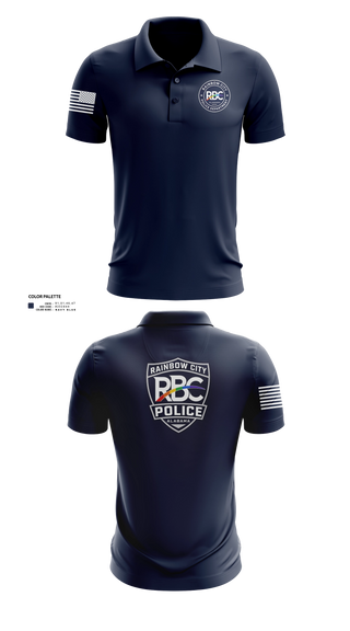 Short Sleeve Performance Polo, Rainbow City Police Department, Police, Teamtime, Team time, sublimation, custom sports apparel, team uniforms, spirit wear, spiritwear, sports uniforms, custom shirts, team store, custom team store, fundraiser sports, apparel fundraiser