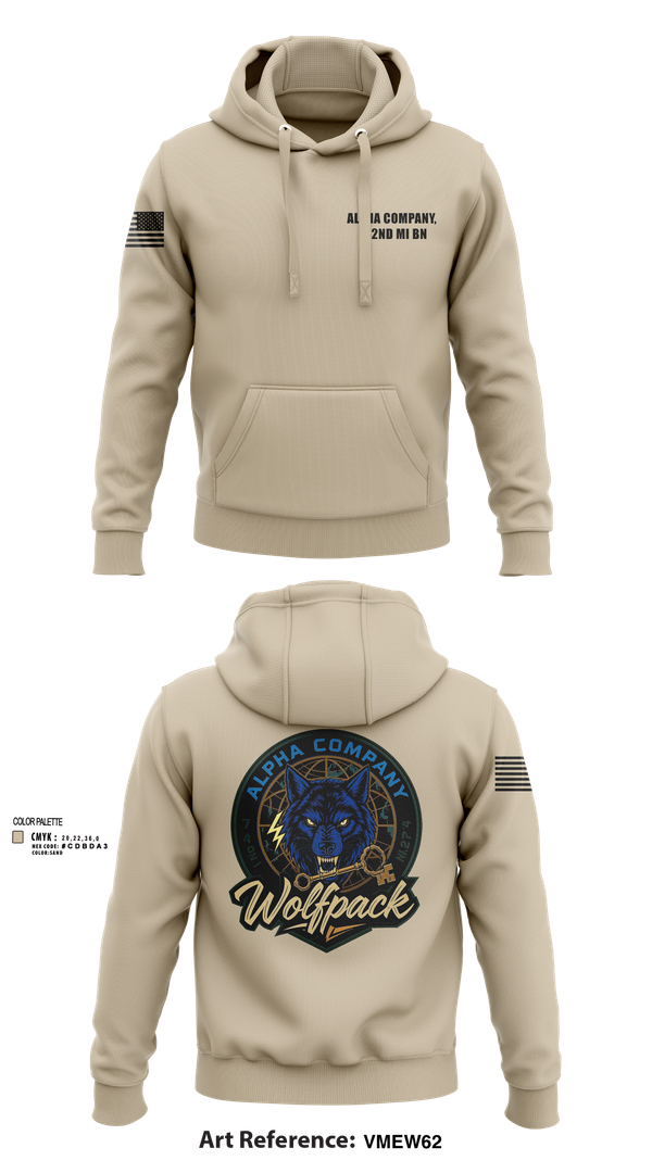 Hoodie, Alpha Company, 742nd MI BN, , Teamtime, Team time, sublimation, custom sports apparel, team uniforms, spirit wear, spiritwear, sports uniforms, custom shirts, team store, custom team store, fundraiser sports, apparel fundraiser