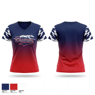 Womens Short Sleeve Vneck Shirt, Dawgs, Men's Lacrosse, Teamtime, Team time, sublimation, custom sports apparel, team uniforms, spirit wear, spiritwear, sports uniforms, custom shirts, team store, custom team store, fundraiser sports, apparel fundraiser
