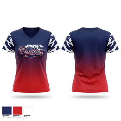 Dawgs 12702409 Women's Short Sleeve V-neck Shirt - 1