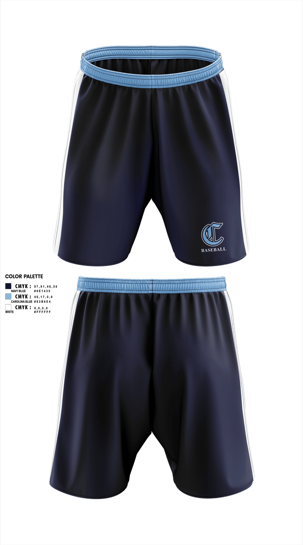 Athletic Shorts With Pockets, Bishop Canevin, Baseball, Teamtime, Team time, sublimation, custom sports apparel, team uniforms, spirit wear, spiritwear, sports uniforms, custom shirts, team store, custom team store, fundraiser sports, apparel fundraiser