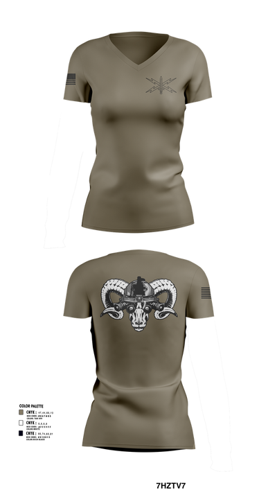 11TH CY ECT 7139343 Women's Short Sleeve V-neck Shirt - 2