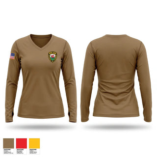 Womens Long Sleeve Vneck Shirt, Uwchlan Township Police Department, Police, Teamtime, Team time, sublimation, custom sports apparel, team uniforms, spirit wear, spiritwear, sports uniforms, custom shirts, team store, custom team store, fundraiser sports, apparel fundraiser