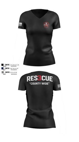 Womens Short Sleeve Vneck Shirt, North Towanda Fire Rescue, Fire Department, Teamtime, Team time, sublimation, custom sports apparel, team uniforms, spirit wear, spiritwear, sports uniforms, custom shirts, team store, custom team store, fundraiser sports, apparel fundraiser