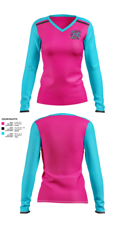 North Florida Spark 96231530 Women's Long Sleeve V-neck Shirt - 21