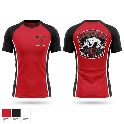 CRESTWOOD comets Short Sleeve Rash Guard Shirt - 1