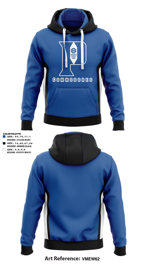 Hoodie, Perry High School Commodores, Men's Basketball, Teamtime, Team time, sublimation, custom sports apparel, team uniforms, spirit wear, spiritwear, sports uniforms, custom shirts, team store, custom team store, fundraiser sports, apparel fundraiser