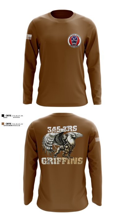 345th TRS 44562231 Long Sleeve Performance Shirt 2