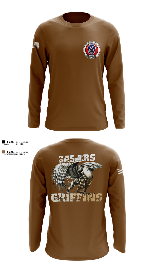 Long Sleeve Performance Shirt, 345th TRS, , Teamtime, Team time, sublimation, custom sports apparel, team uniforms, spirit wear, spiritwear, sports uniforms, custom shirts, team store, custom team store, fundraiser sports, apparel fundraiser