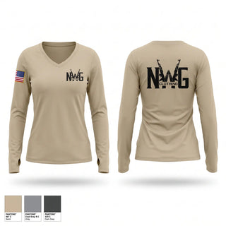 Womens Long Sleeve Vneck Shirt, 4th brigade, Army, Teamtime, Team time, sublimation, custom sports apparel, team uniforms, spirit wear, spiritwear, sports uniforms, custom shirts, team store, custom team store, fundraiser sports, apparel fundraiser