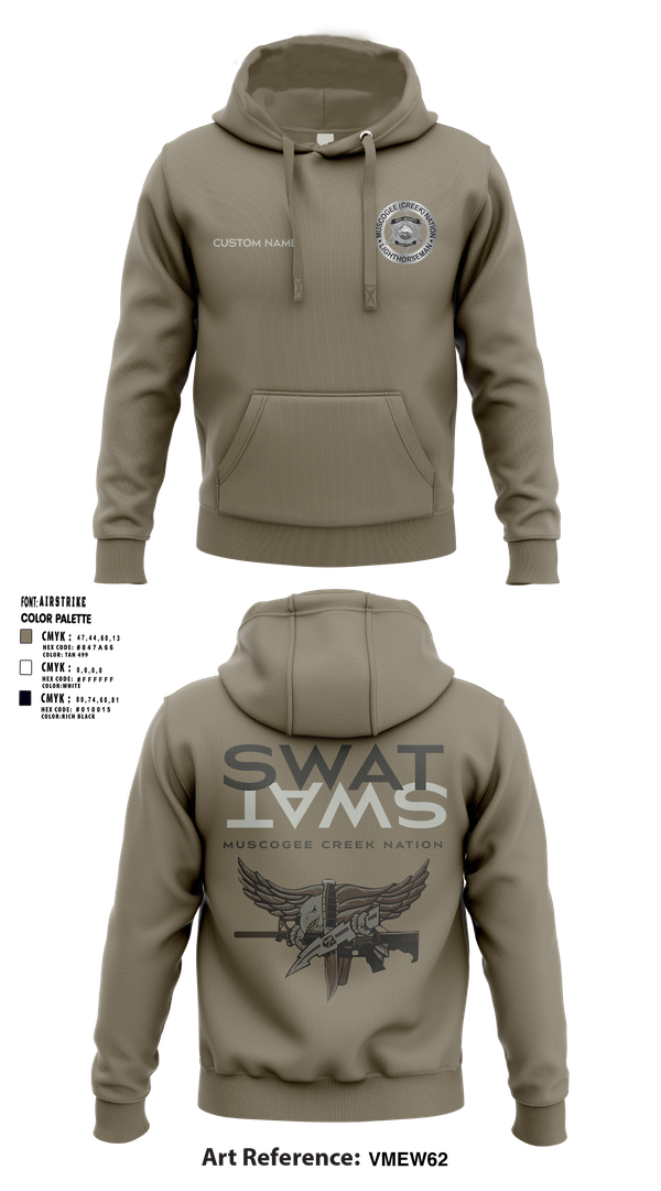 Hoodie, Muscogee Creek Nation SWAT, , Teamtime, Team time, sublimation, custom sports apparel, team uniforms, spirit wear, spiritwear, sports uniforms, custom shirts, team store, custom team store, fundraiser sports, apparel fundraiser
