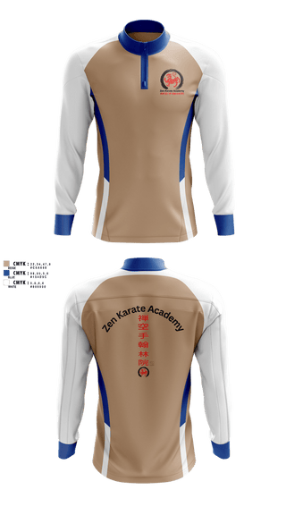 Quarter Zip Jacket, Zen Karate Academy, , Teamtime, Team time, sublimation, custom sports apparel, team uniforms, spirit wear, spiritwear, sports uniforms, custom shirts, team store, custom team store, fundraiser sports, apparel fundraiser
