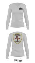 New Mexico Corrections Department 14647116 Women's Long Sleeve V-neck Shirt - 11