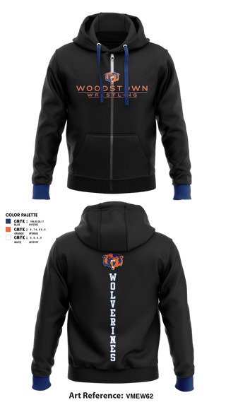 Zip Hoodie, Woodstown Wrestling, Wrestling, Teamtime, Team time, sublimation, custom sports apparel, team uniforms, spirit wear, spiritwear, sports uniforms, custom shirts, team store, custom team store, fundraiser sports, apparel fundraiser