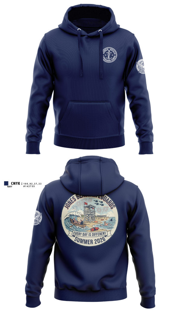 Hoodie, Jones Beach Lifeguard Corp, , Teamtime, Team time, sublimation, custom sports apparel, team uniforms, spirit wear, spiritwear, sports uniforms, custom shirts, team store, custom team store, fundraiser sports, apparel fundraiser
