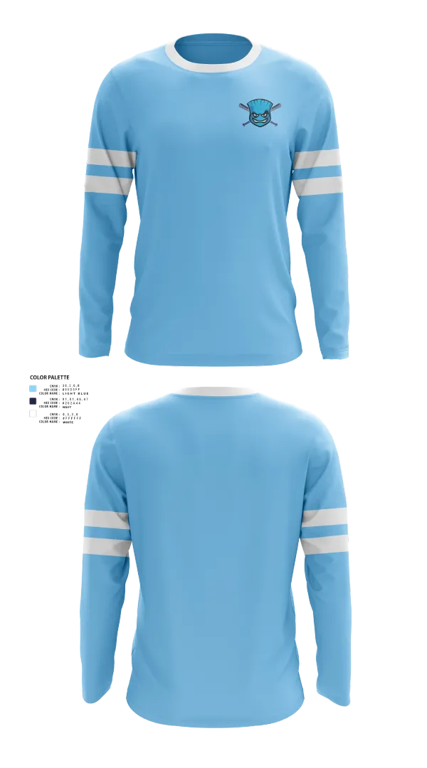 Long Sleeve Performance Shirt, Blue Sox, Baseball, Teamtime, Team time, sublimation, custom sports apparel, team uniforms, spirit wear, spiritwear, sports uniforms, custom shirts, team store, custom team store, fundraiser sports, apparel fundraiser