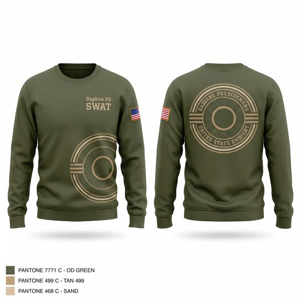 Crew Neck Sweatshirt, Daphne PD SWAT, Police, Teamtime, Team time, sublimation, custom sports apparel, team uniforms, spirit wear, spiritwear, sports uniforms, custom shirts, team store, custom team store, fundraiser sports, apparel fundraiser