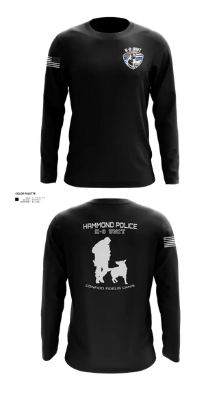Long Sleeve Performance Shirt, Hammond Police K9, Police, Teamtime, Team time, sublimation, custom sports apparel, team uniforms, spirit wear, spiritwear, sports uniforms, custom shirts, team store, custom team store, fundraiser sports, apparel fundraiser